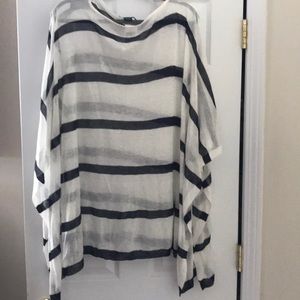 NWT Ralph Lauren navy/white striped knitted cape